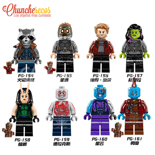 10 X Minifiguras Lego Personalizado Marvel Guardianes De La Galaxia Mini Higos 2019 Set 